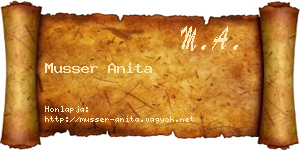 Musser Anita névjegykártya